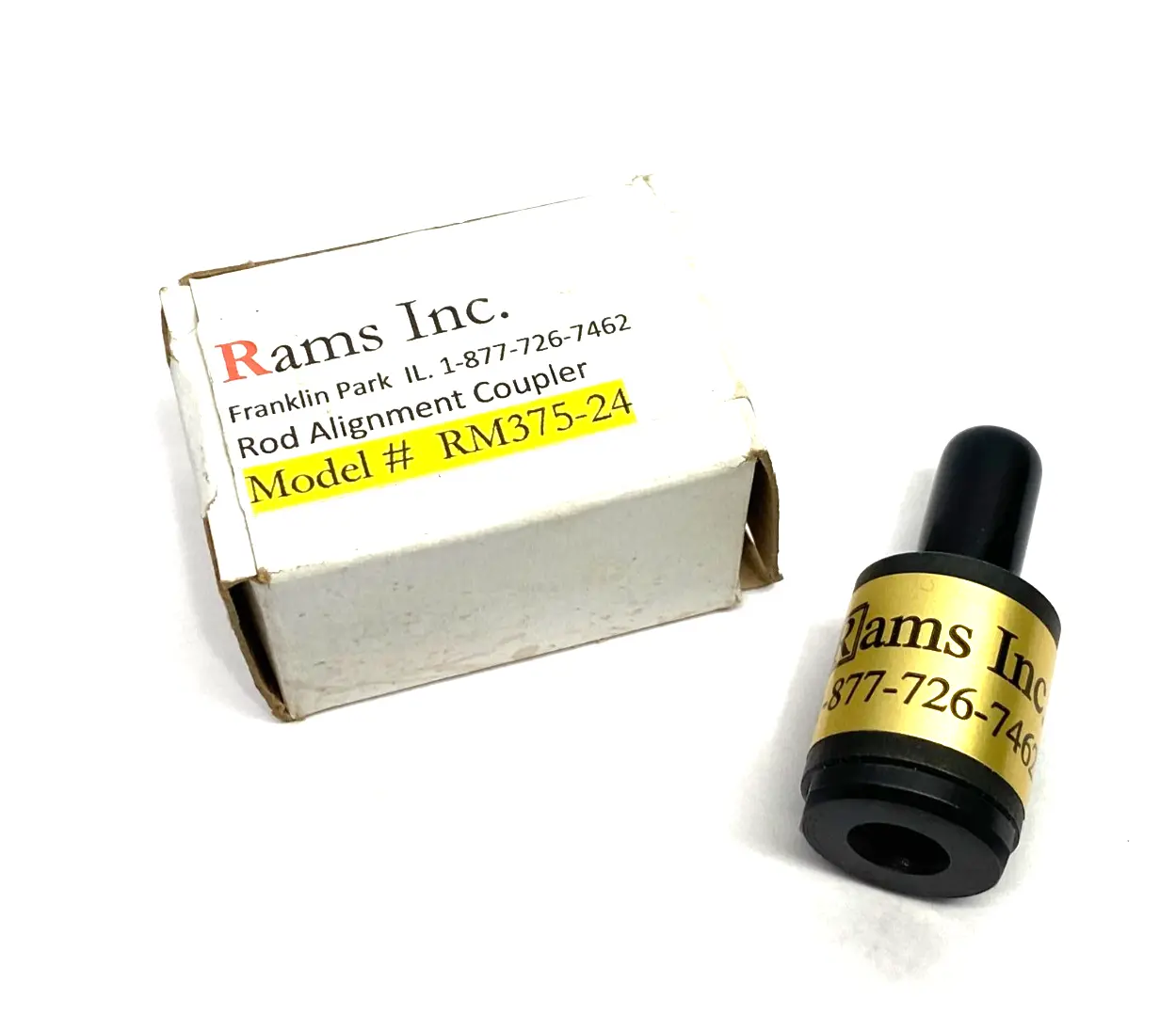 USED RAMS INC. STANDARD ROD ALIGNMENT COUPLER 3/8-24 THREAD SIZE