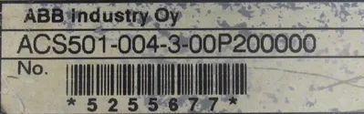 USED ABB ACS501-004-3-00P200000 DRIVE ACS501004300P200000 3HP SAMI GS