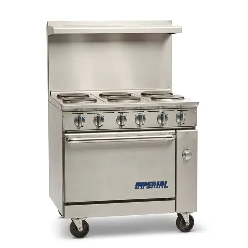 Imperial IR-6-E 36" Electric 6 Burner Restaurant Range with Standard Oven