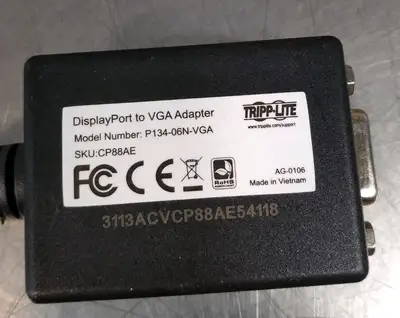 TRIPP LITE P134-06N-VGA Display Port to VGA Adapter Loc5E1/1
