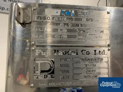USED Fuji Paudal Fuji Marumerizer Spheronizer, model QJ700