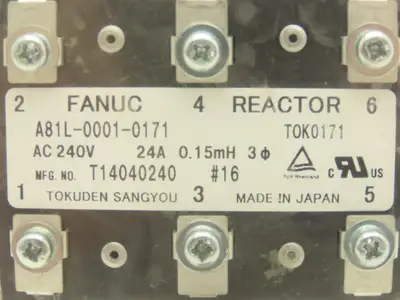 FANUC A81L00010171 A81L-0001-0171 Line Reactor 0.15mH 24A 240VAC 3Ph