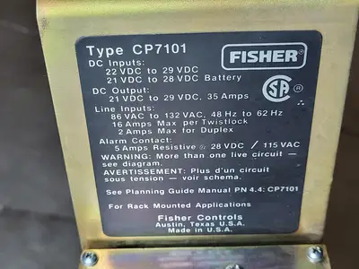 USED FISHER CONTROLS CP7101X1-A1