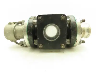 J.C. Ernst 200 Dbl Sight Flow Indicator 285PSI 3" Cam And Groove Quick Coupling