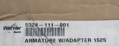 NEW WARNER ELECTRIC 5324-111-001 ARMATURE W/ADAPTER 5324111001