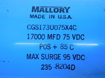 Used MALLORY _UNKNOWN_ Capacitors | OCO Industrial #1614689