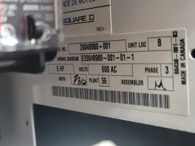 USED SQUARE D MODEL 6