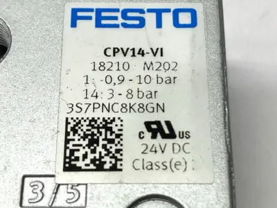 USED FESTO PNEUMATIC VALVE MANIFOLD 18210