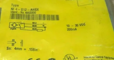 NEW TURCK NI4-S12-AN6X INDUCTIVE SENSOR 4653300 NI4S12AN6X