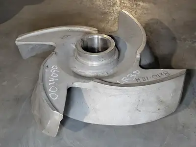 Pump Impeller, 8x10-18H, 4-Vane, 316