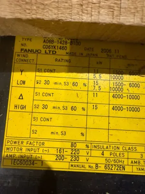 NEW FANUC A06B-1428-B100