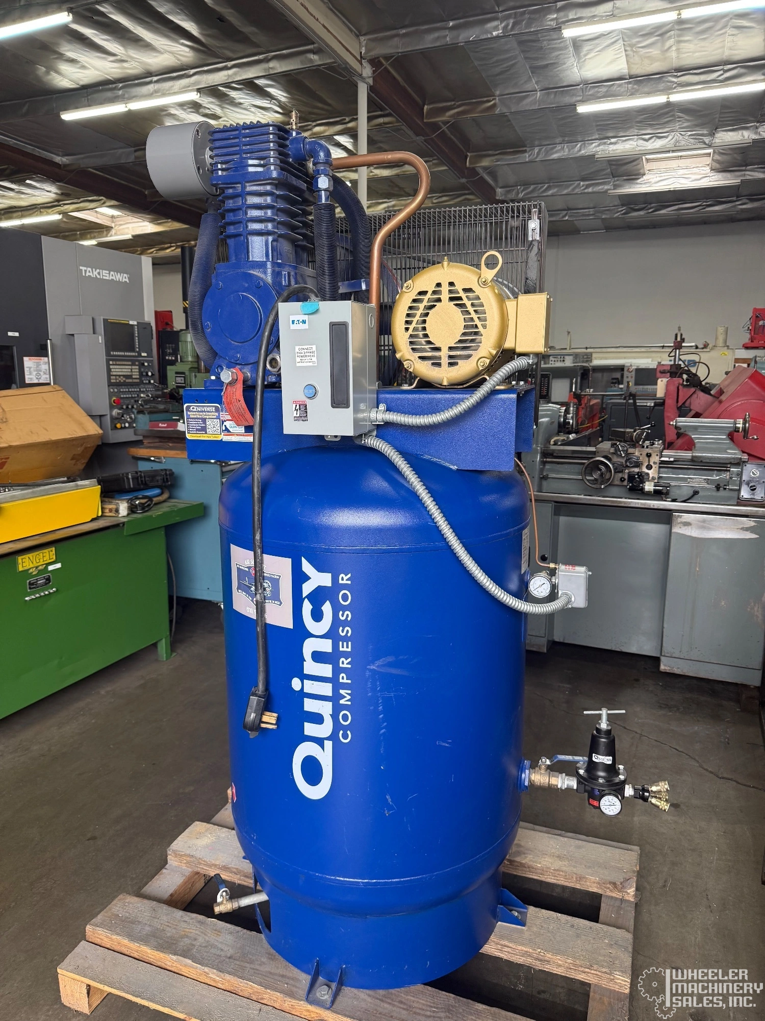 2021 QUINCY P2103DS12VCB23 2-Stage Vertical Air Compressor #8057 #1