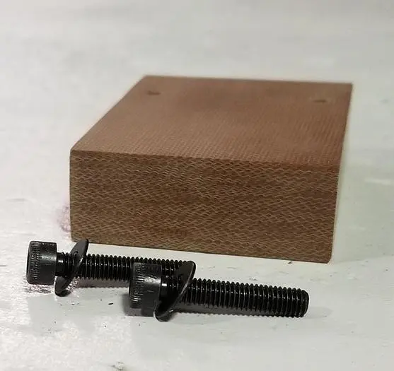 Pistorius 2.75" x 2" x .75" Phenolic Fence Block with 2 tapped holes, includes Mounting Hardware