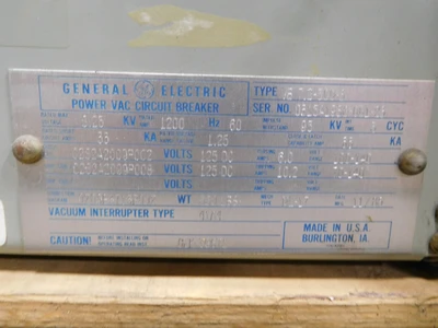 GE VB 7.2-500-3 Circuit Breakers | Equipment Recovery Corp. (9)