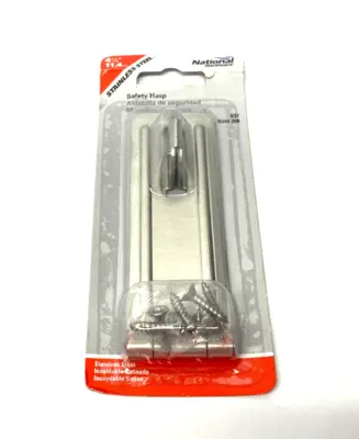 NEW NATIONAL HARDWARE STAINLESS STEEL SAFETY HASP 4-1/2"