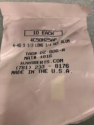 4C50H25AP 4-40 x 1-2 LONG