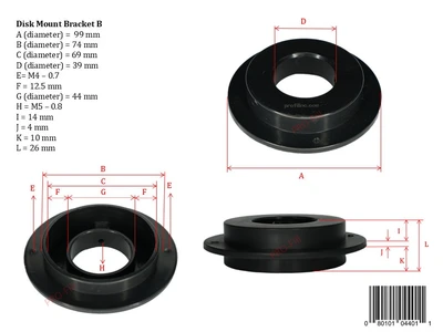 USED PRO-FILL INC DISK MOUNT BRACKET A (99MM X 39MM)