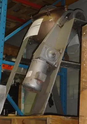 Used Approximately 2 Cubic Foot Cone Blender with Intensifier Bar