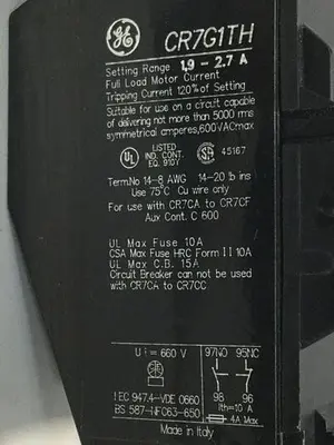 USED GENERAL ELECTRIC CR7G1TH