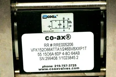 NEW CO-AX VFK 15 NO VALVE ASSEMBLY 55 1506A 60P 4-80 64B RRE005206 VFK15NO