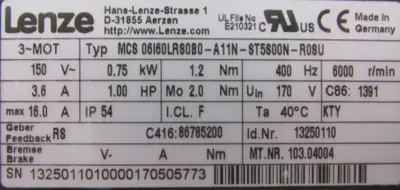 NEW LENZE MCS06I60LRS0B0-A11N-ST5S00N-R0SU SERVO MOTOR