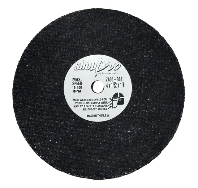 Shop Pro 4" x 1/32" x 1/4" High Speed Reinforced Cut-Off Wheel ZA60 for Metal Steel Stainless 50 Pack