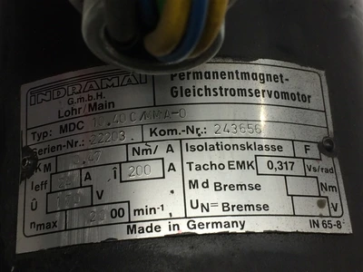 USED INDRAMAT MDC 10.40C/MMA-0-PERMANENT MAGNET MOTOR