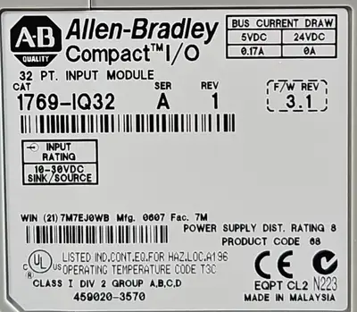 USED Allen-Bradley 1769-IQ32