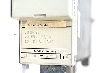 USED SIEMENS 6SN1130-1AA11-0AA0 SIMODRIVE 3-720-0204A 6SN1130-1AA11-0AA0