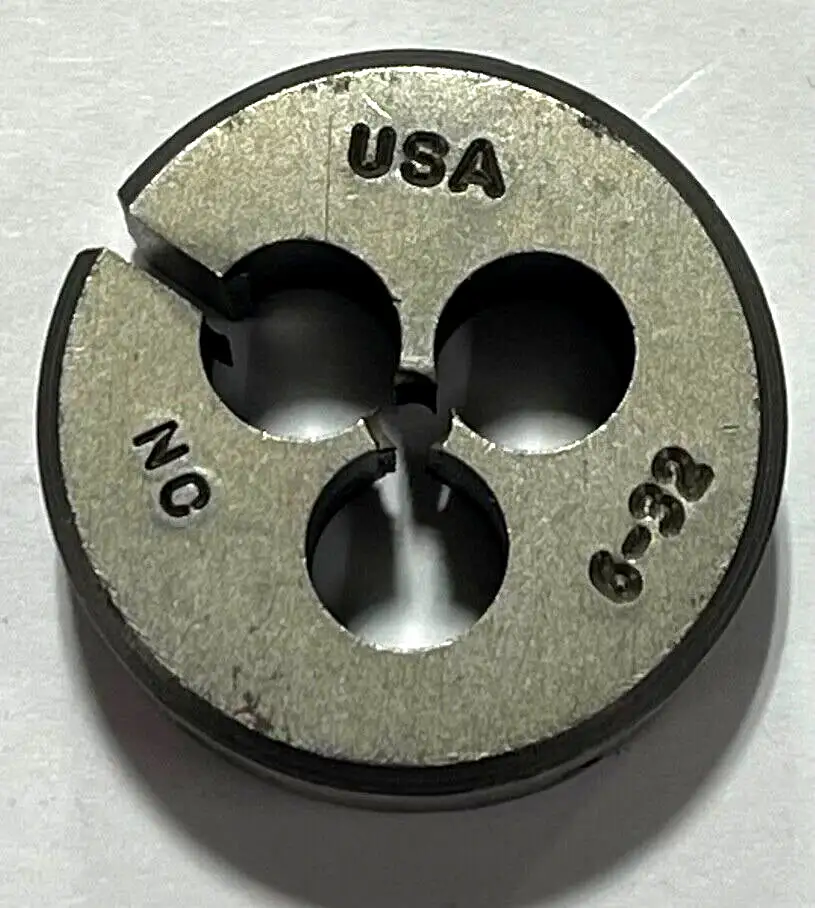 Triumph Twist 6-32NC Adjustable Round Split Die 1" Outside Diameter USA Made
