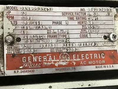 USED GENERAL ELECTRIC 5K405JS345P