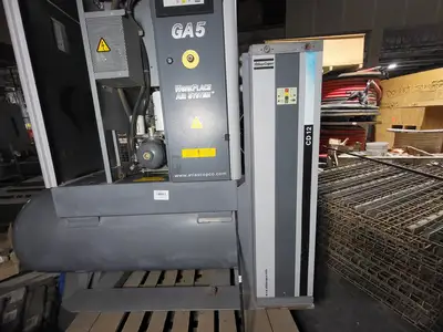 Used 2006 ATLAS COPCO GA5 Rotary Screw & Sliding Vane Air Compressors British Columbia CA | Lenmark #367002
