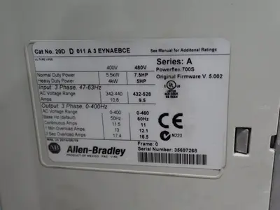 USED 2014 ALLENBRADLEY 20DD011A3EYNAEBCE