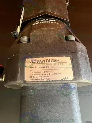 USED ITT PURE FLO 9920 DIAPHRAGM VALVE 90 PSI W/ 3/4" SANITARY FITTINGS