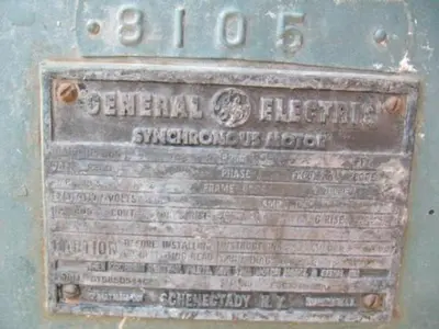 GE 800 HP Synchronous Motor