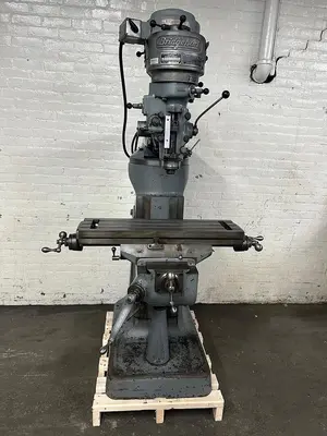 Bridgeport 9" x 32" 1 HP, 8-Speed Ram Type J-Head Vertical Milling Machine & R8 Collets