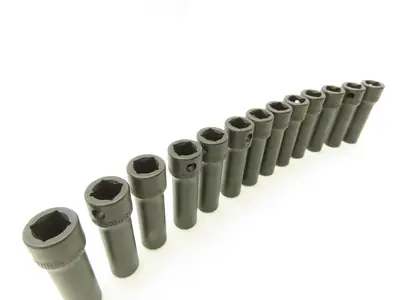 Williams 12M-609 IMP 3/8" Drive 9MM 6 Point Impact Socket Deep 2-1/8"L Lot of 13