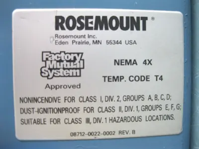 USED Rosemount 8712 CR12C1M4