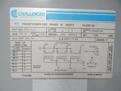 Used CHALLENGER 752-415 Distribution Transformers Texas US | Aucto #1308423