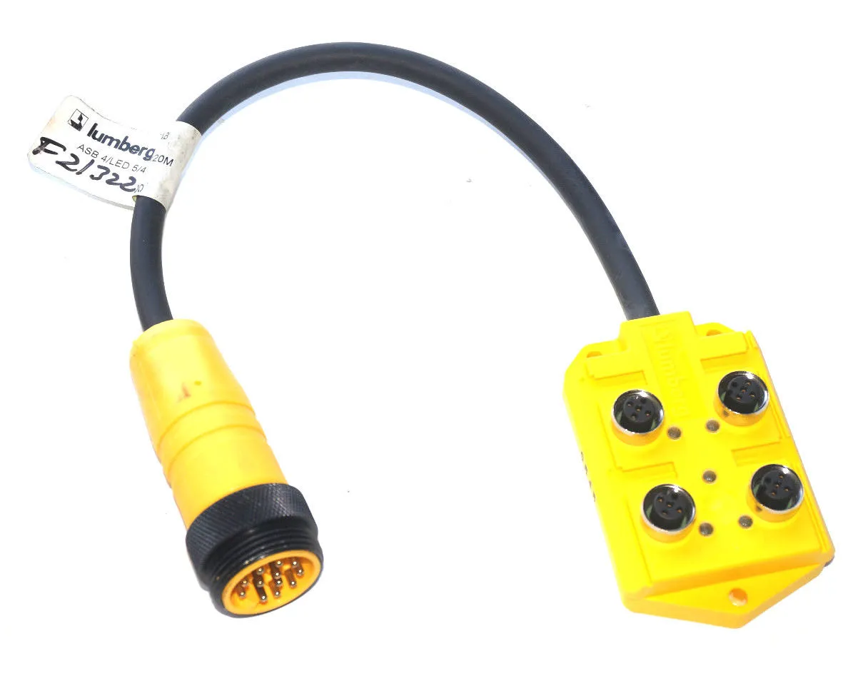 NEW LUMBERG ASB-4-LED-5-4-12-RS120M CONNECTOR ASB4LED5412RS120