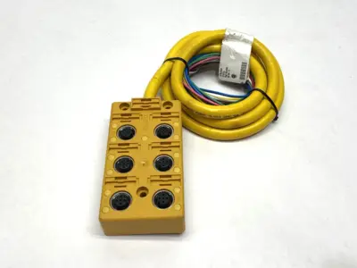 Used Turck Junction Box 6-Port M12 777000400 CABLE CUT TO 3' Electrical Boxes Michigan US | Maverick Industrial Sales #1402354