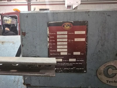 12" Single Screw Crown/CDL Dump Extruder, Model RPU2E400, 10:1 L/D Ratio