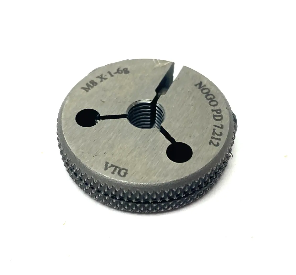 USED VERMONT GAGE THREADED RING GAUGE M8X1-6G NOGO PD 7.212