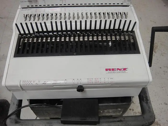 Renz Combi Comfort Type 34 Punching & Binding Machine