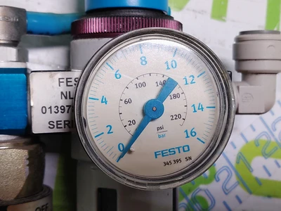 FESTO LFR-D-5M-MINI WITH FESTO PEV-1/4-A-SW27-B-OD PRESSURE SWITCH