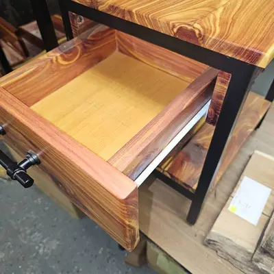 Beautiful Finished Cedar Nightstand Table w/drawer