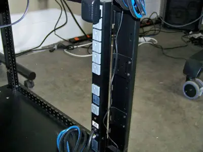 Middle Atlantic Podium / Lectern Style Audio / Video (AV) Rolling Equipment Rack with Slide out Tray, Power Strips and Cooling Fan