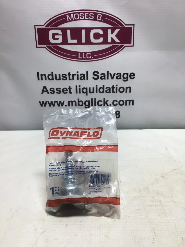 Dynaflo 1/2” Hose End Universal Crowfoot Coupling; 0400569 -NOS