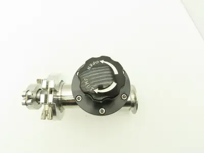 Kurt J Lesker SL0200MVQF Manual Bellows Angle Valve 2" SS Flanged W 1" Reducer