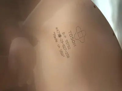 TOSOH  MATERIAL ITO , D343x6.35 , no.D3275LN6-3G